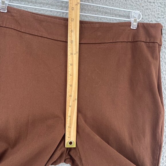 Talbots Pants Womens 16 Chatham Brown Ankle Stretch Skinny Leg Pockets Everyday - Picture 9 of 12